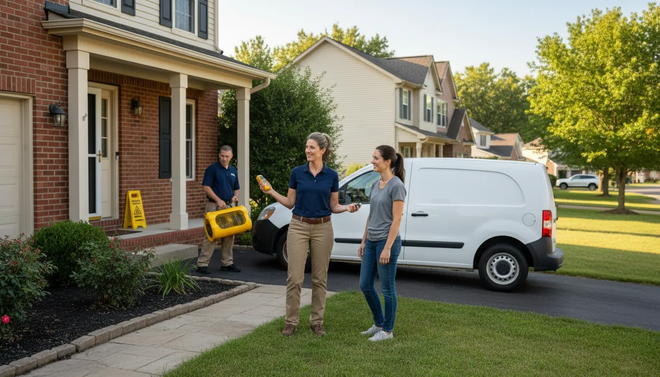 Residential water damage restoration in Bradford, OH